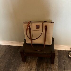 Dooney & Bourke Cream and Tan Tote Bag